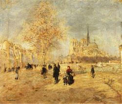 Jean-Francois Raffaelli Notre-Dame de Paris oil painting image